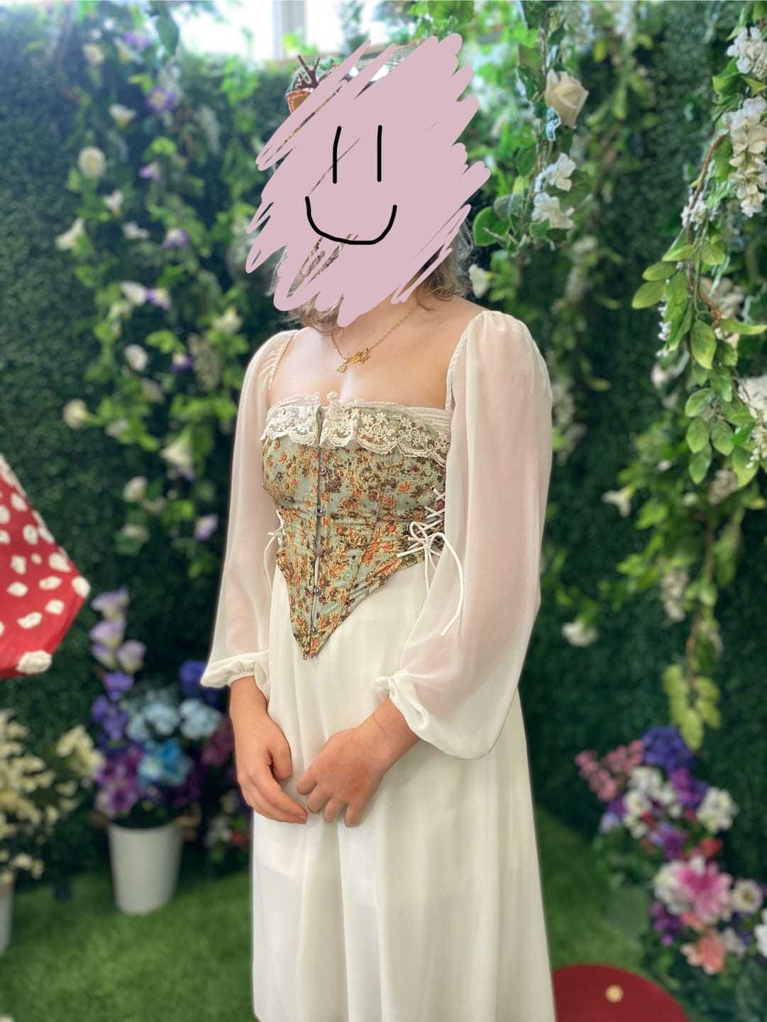 Customer photo review of Van Gogh sunflowers inspired corset