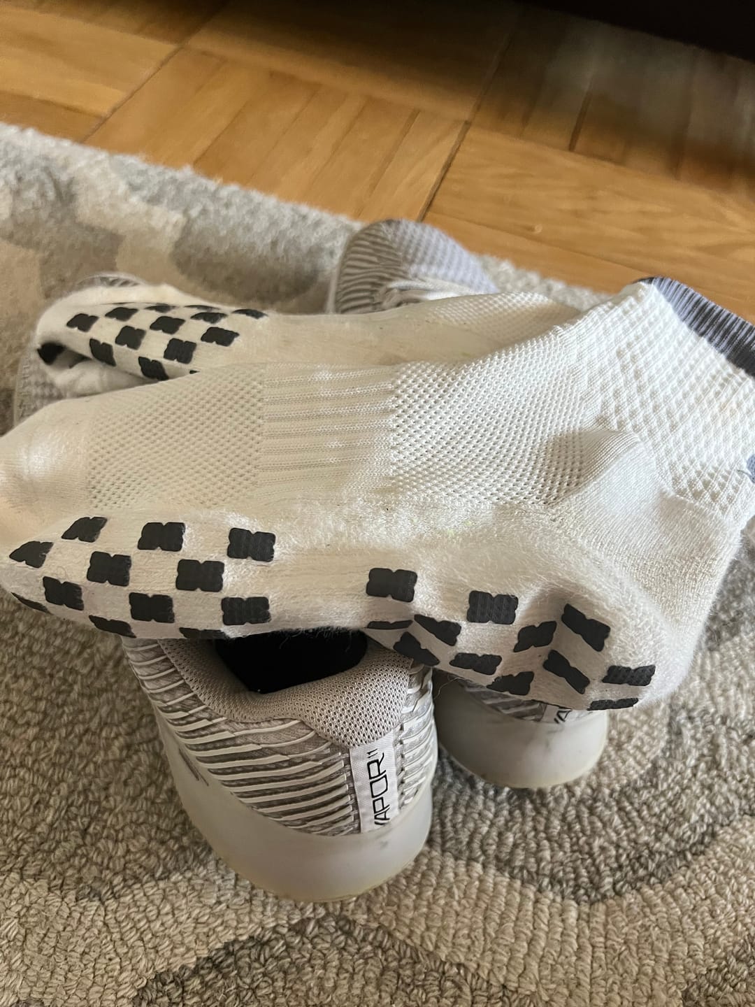 Customer photo review of 3 Pack of RTP ULTRAGRIP V2 Dual sided Non-slip Technology Socks