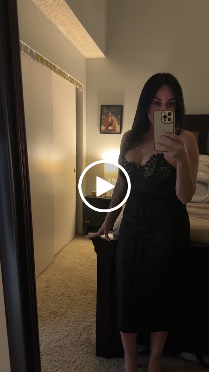 Customer video review of Chantria Black Lace Bustier Snake Skin Print Dress