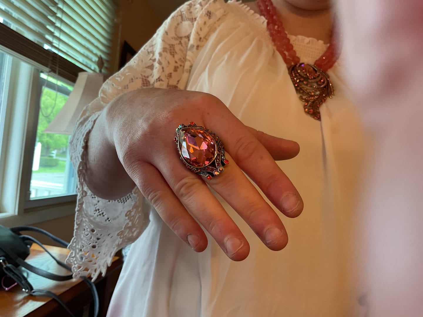 Customer photo review of HEIDI DAUS®"Make Some Waves" Crystal Statement Ring