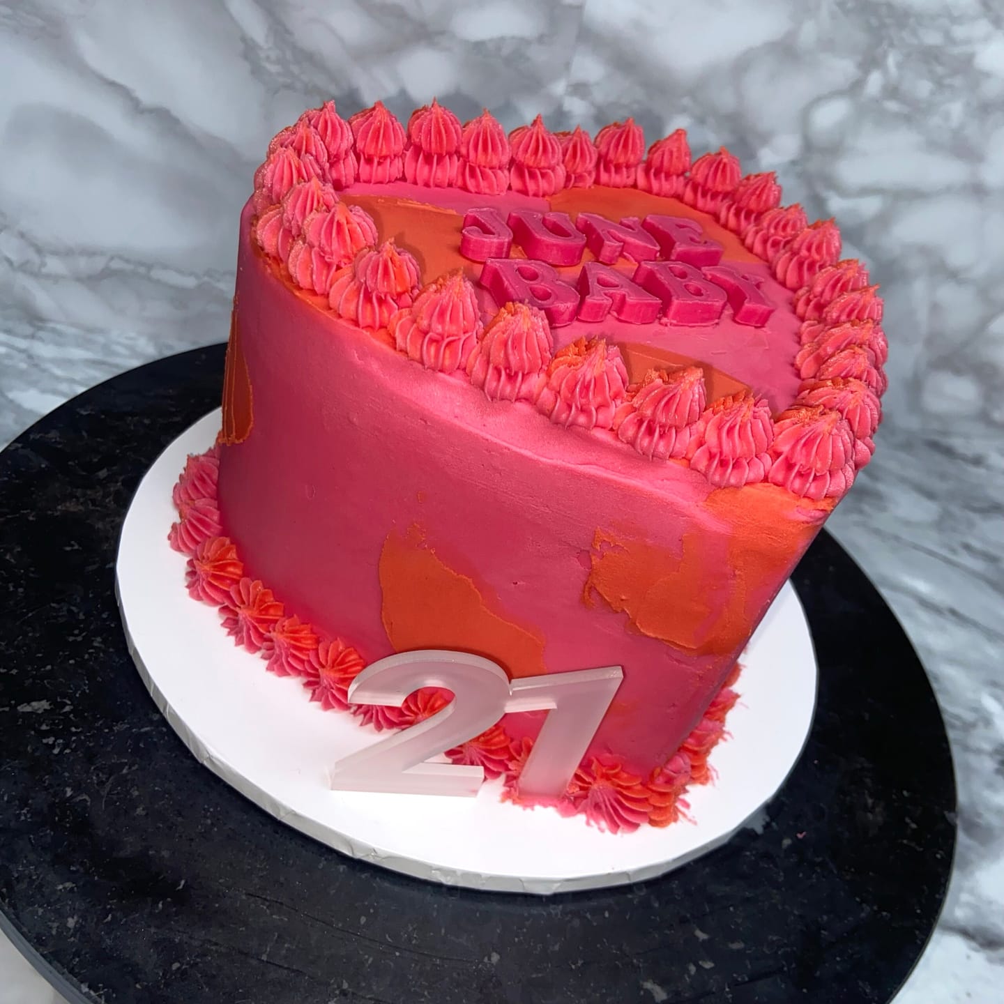 Customer photo review of Double Digit Joined Number Acrylic Cake Charm
