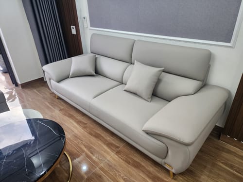 Customer photo review of PERRY - Sofa văng da 2 chỗ tựa gật gù