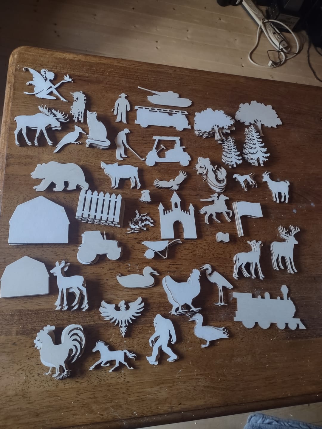 Customer photo review of Unfinished Wood Train Shape - Craft - up to 24" DIY