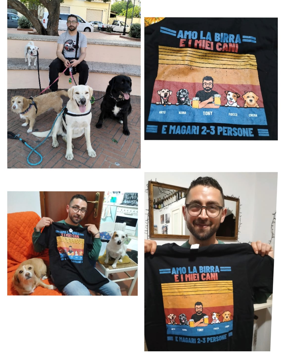Customer photo review of Amo la birra e i miei animali da compagnia - Maglietta personalizzata