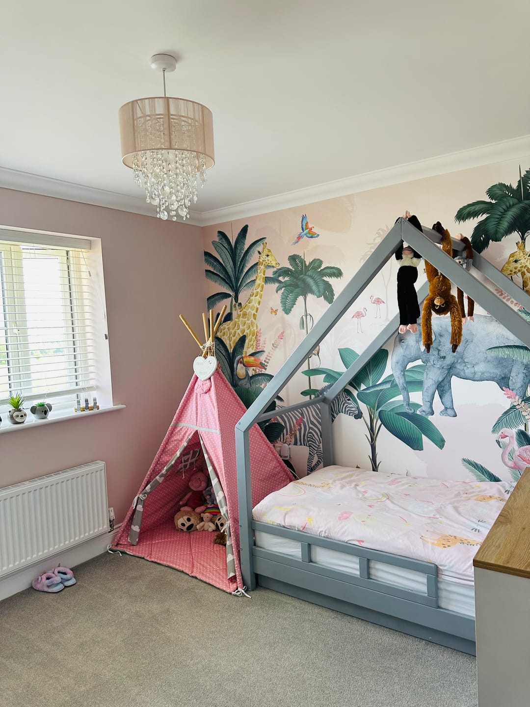 Customer photo review of Pink Jungle Wallpaper | Sample