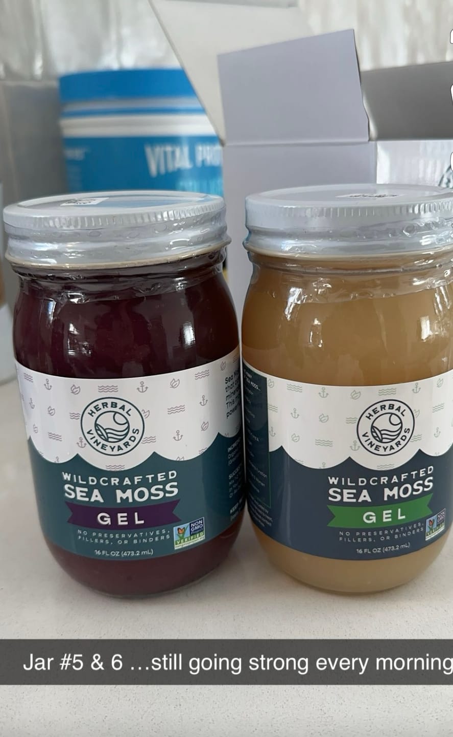 Customer photo review of 60 Day Sea Moss Gel Dynamic Duo