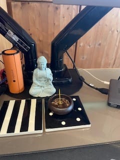 Customer photo review of Tibetan Meditation Contemplation Buddha Serenity Compassion Statue Figurine Decoration