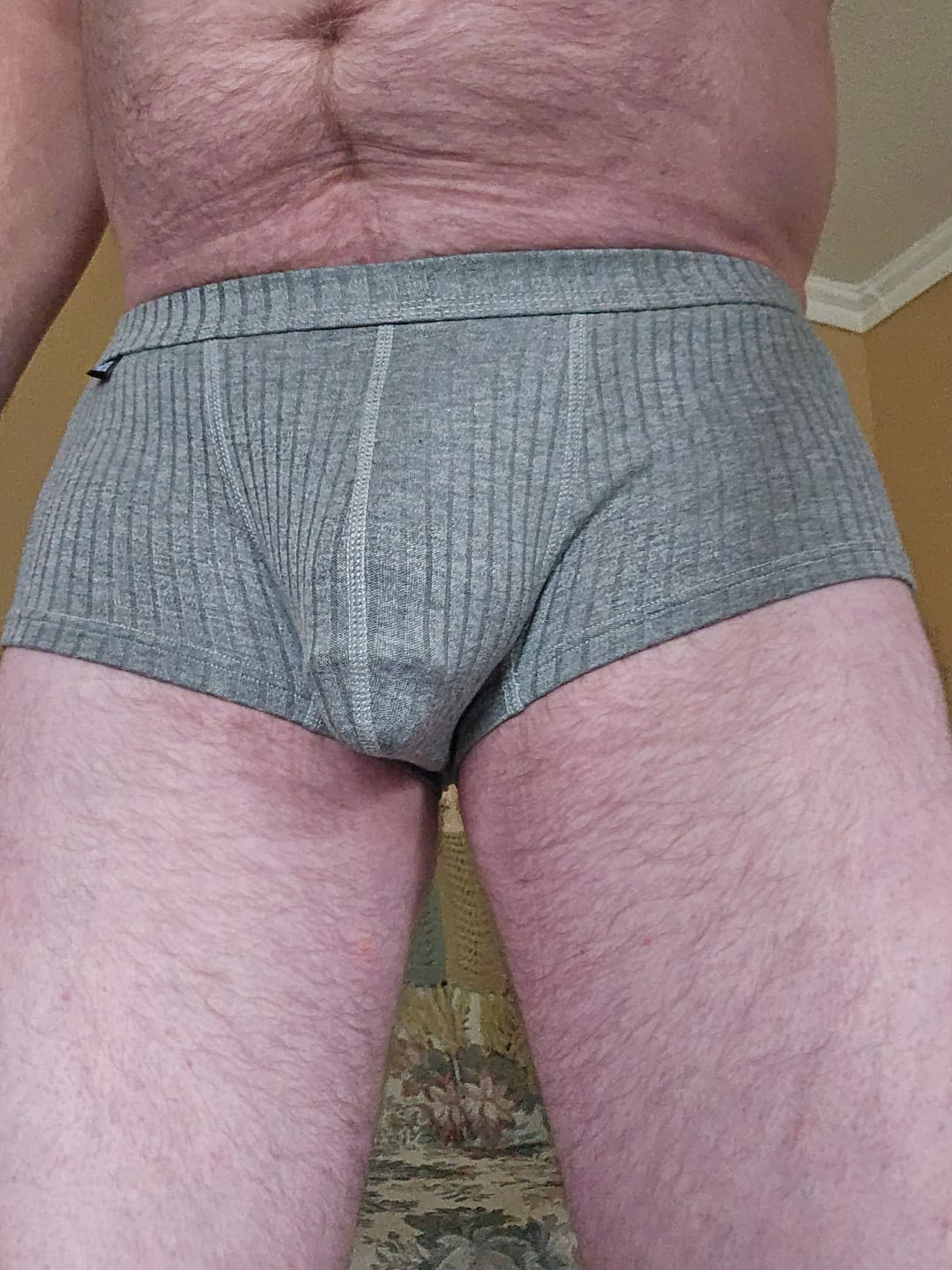 Customer photo review of Men's Threaded Fabric U-Raised Low Rise Trunks