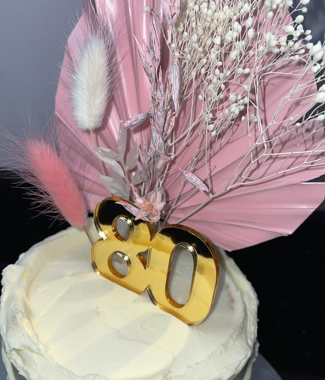 Customer photo review of Double Digit Joined Number Acrylic Cake Charm