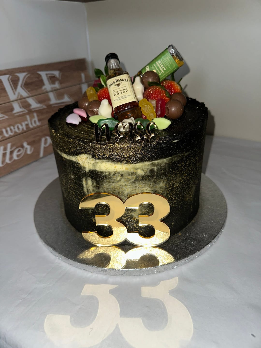 Customer photo review of Double Digit Joined Number Acrylic Cake Charm