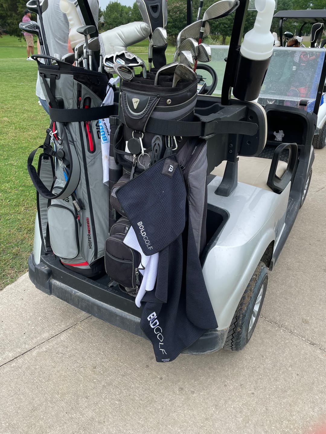 Customer photo review of The Classic - Two-Tone Magnetic Golf Towel Set