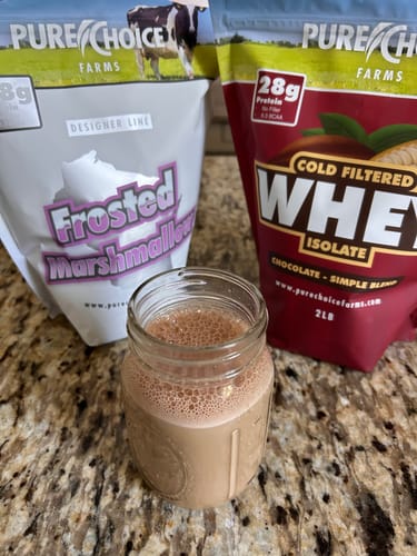 Customer photo review of Whey Protein Isolate Chocolate