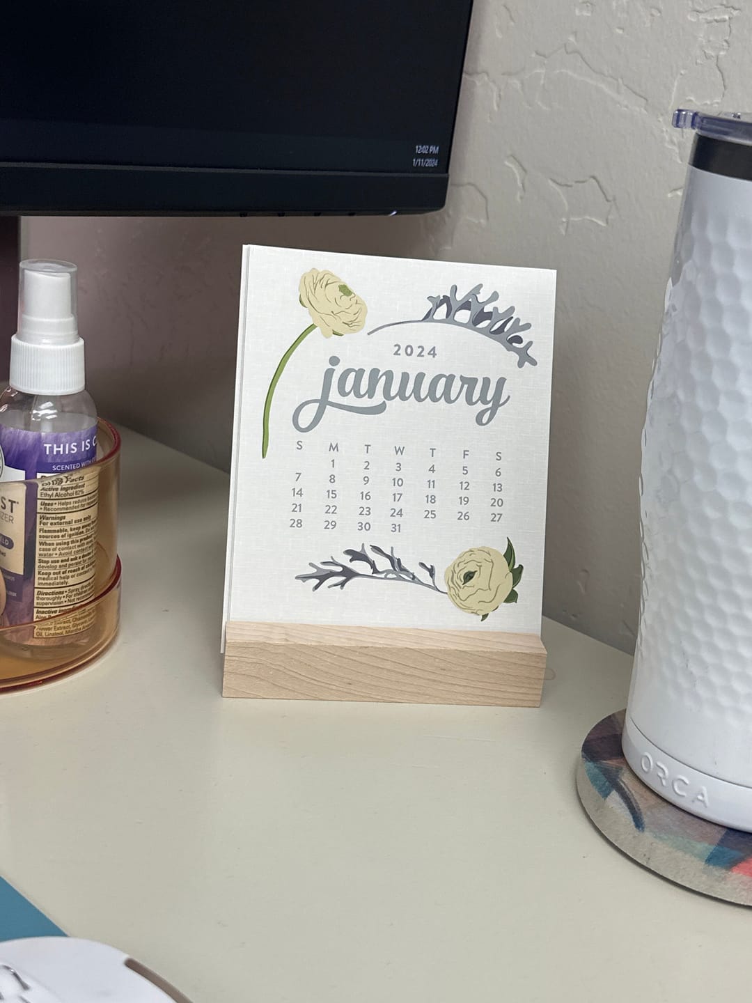 Customer photo review of 2024 Desk Calendar