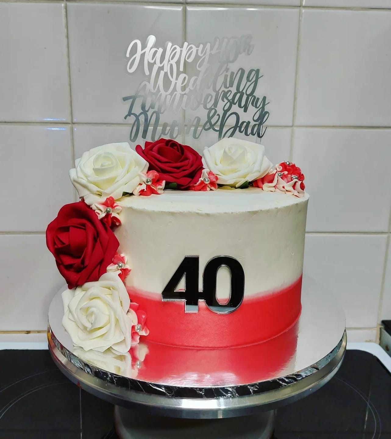 Customer photo review of Double Digit Joined Number Acrylic Cake Charm