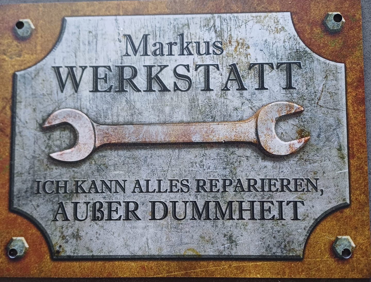 Customer photo review of Für Bastler - Heimwerker-Türschild