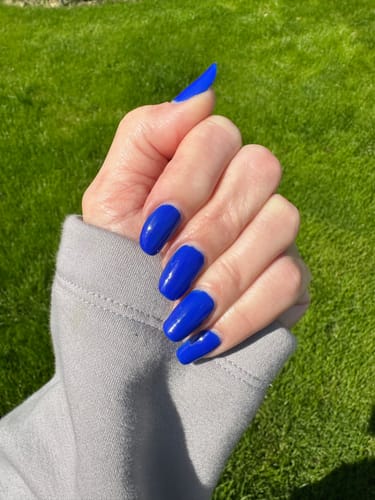 Customer photo review of Longwear Nail Polish - Blue Raspberry
