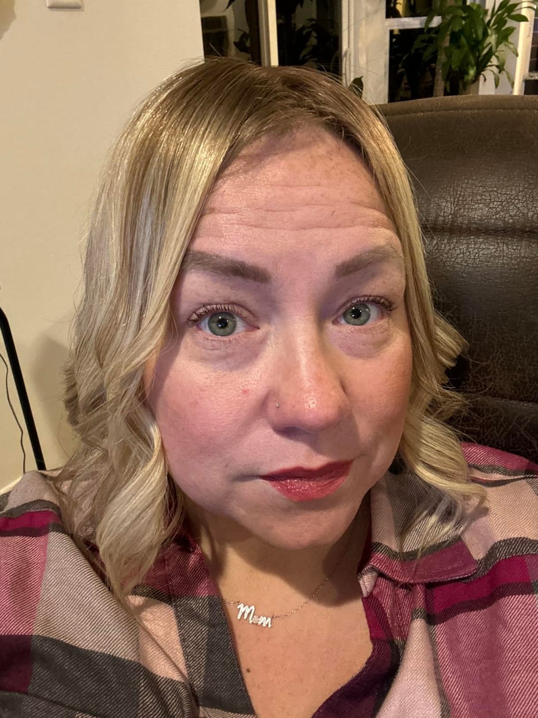 Customer photo review of Light Brown Balayage Virgin Human Hair Topper for Thinning Hair #8C/60