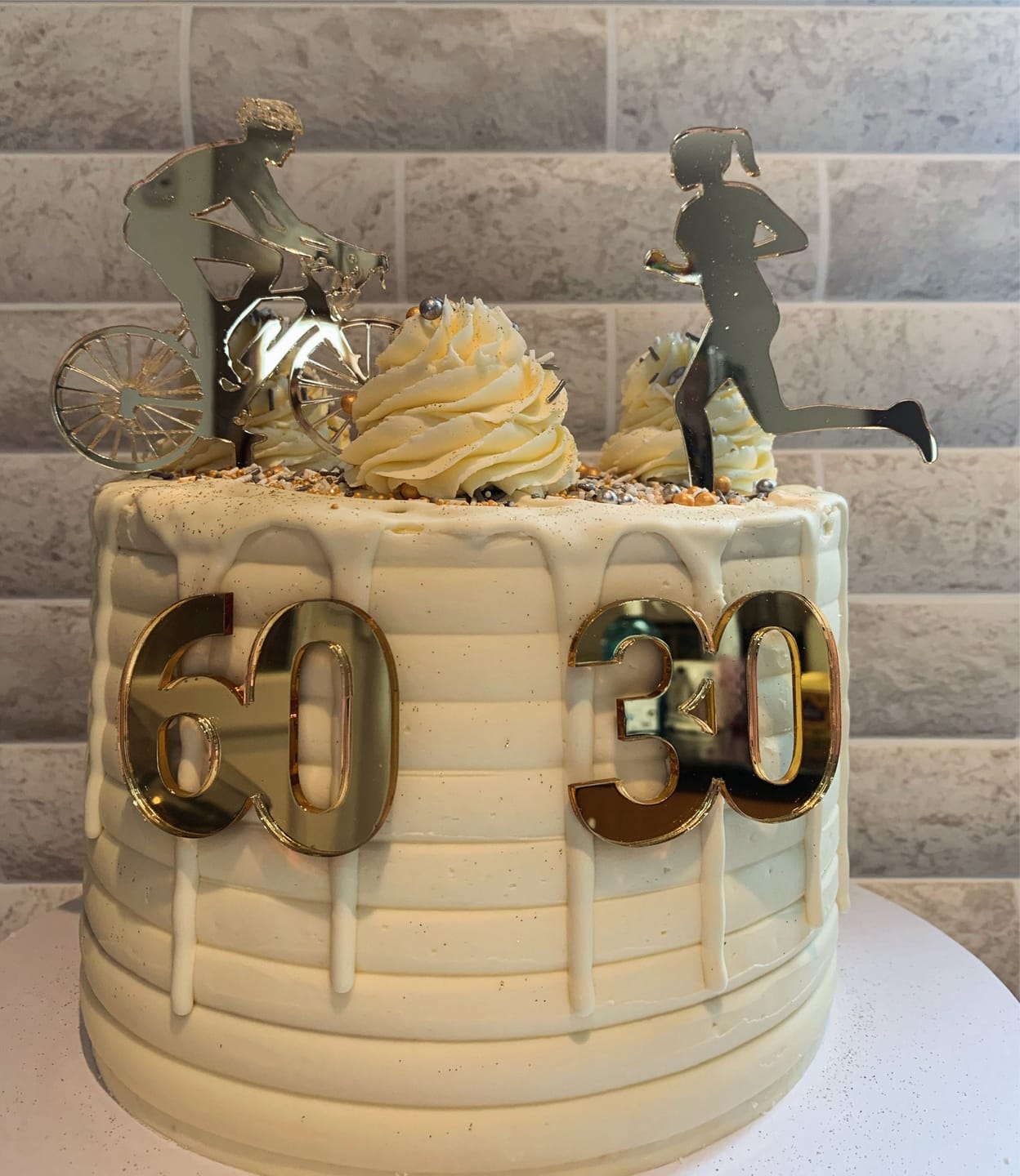 Customer photo review of Double Digit Joined Number Acrylic Cake Charm