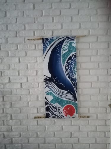 Customer photo review of Tenugui Japonais Baleine