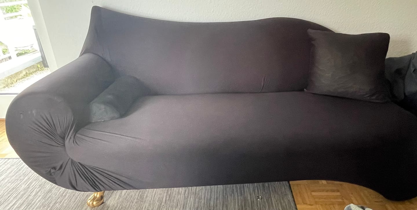 Customer photo review of Schwarz - Sofabezüge für klassische und Ecksofas - Das Haus der Überzüge