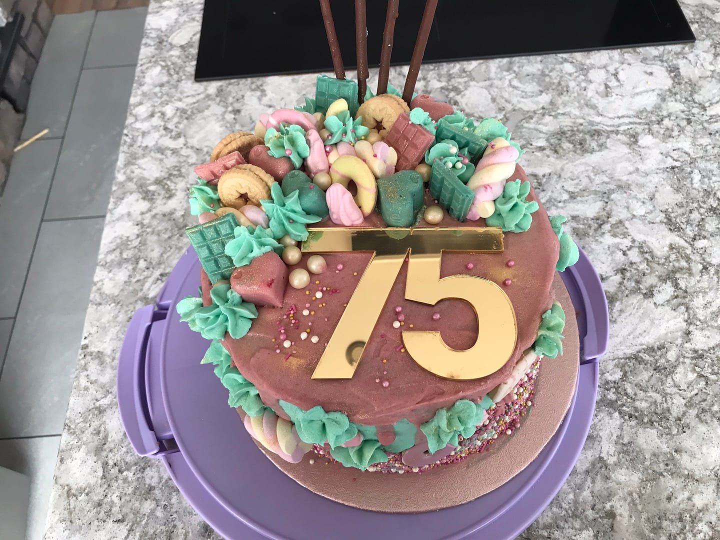 Customer photo review of Double Digit Joined Number Acrylic Cake Charm