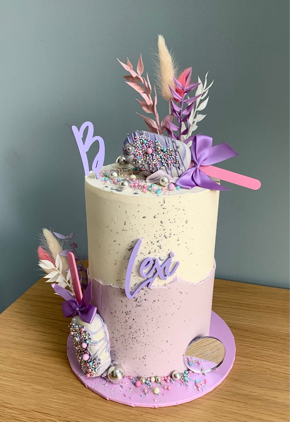 Customer photo review of Double Digit Joined Number Acrylic Cake Charm