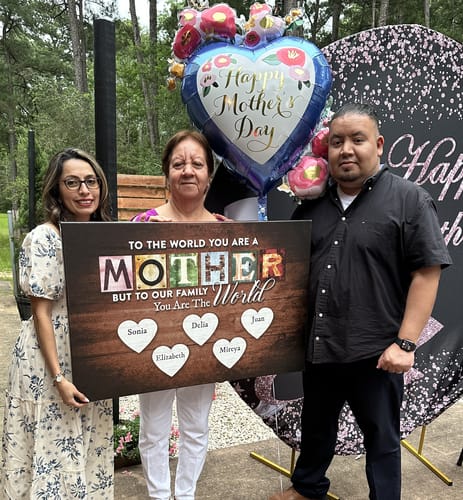 Customer photo review of You Are The World Custom Names Canvas For Mom