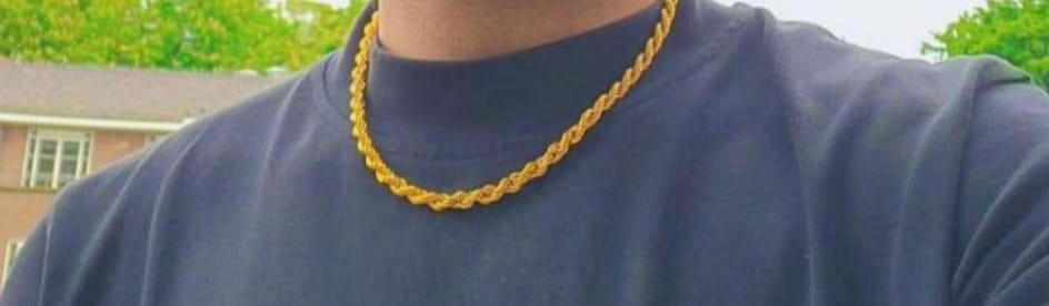 Customer photo review of CLEAN ROPE CHAIN. - 6MM 18K GOLD