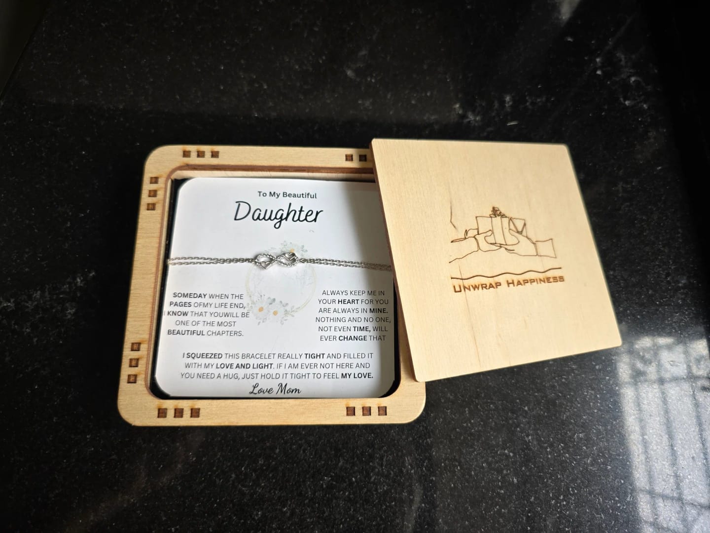 Customer photo review of (Almost Sold Out) Always Keep Me In Your Heart - Bracelet For Daughter
