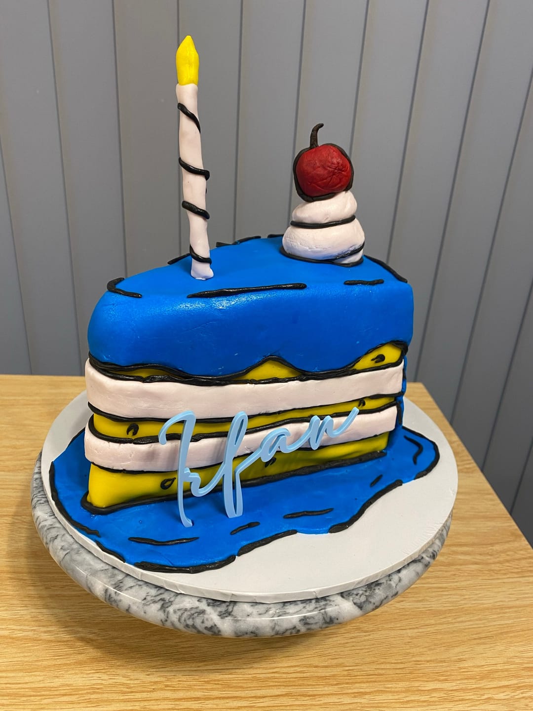 Customer photo review of Acrylic Name Cake Charm