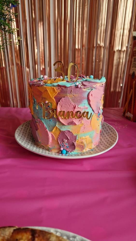 Customer photo review of Acrylic Name Cake Charm