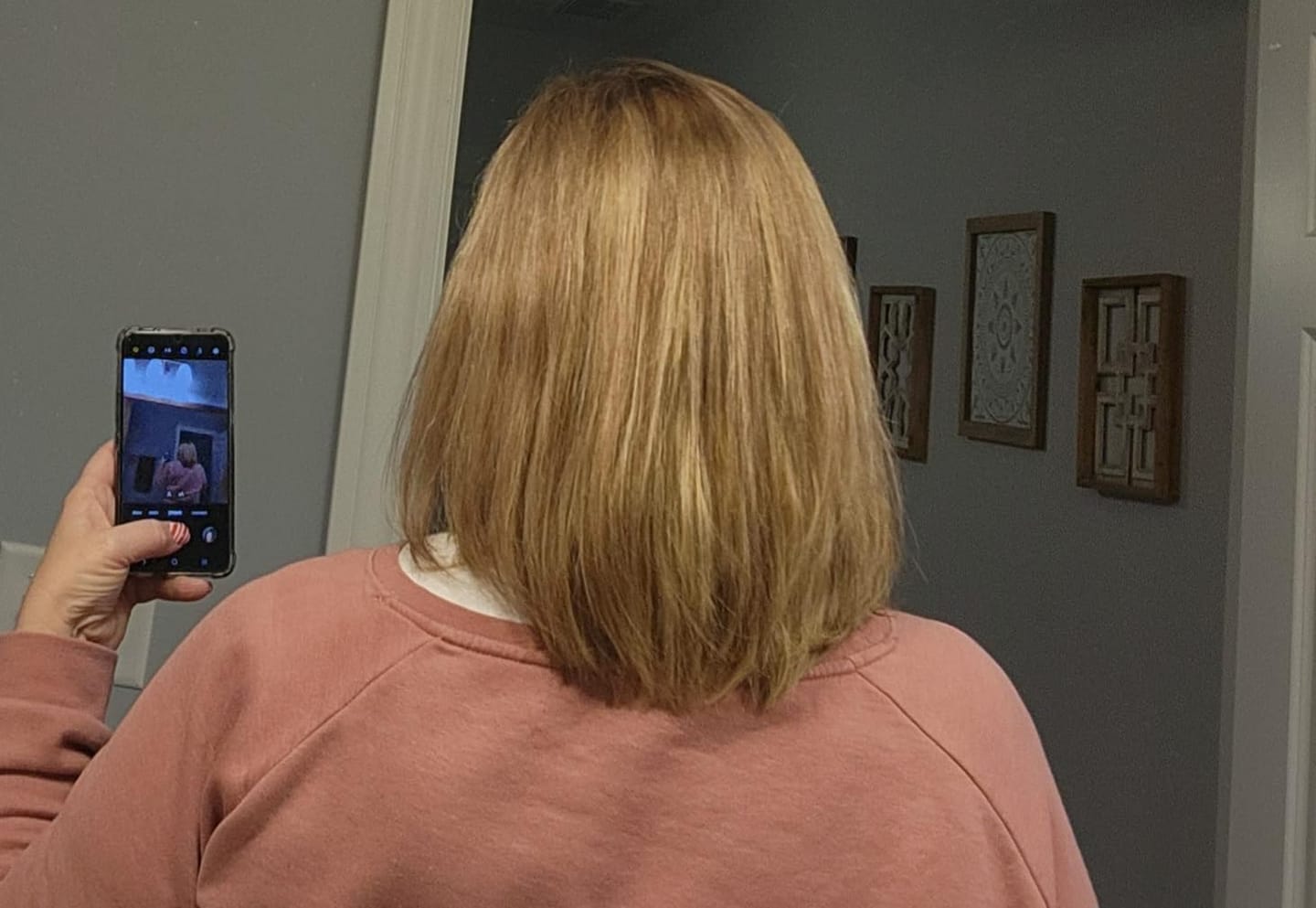 Customer photo review of Virgin Hair Topper with Clips Brown to Blonde Balayage #3/8/22
