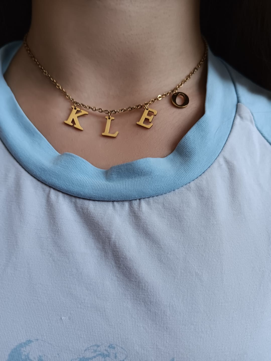 Customer photo review of Collier Personnalisable Initiales