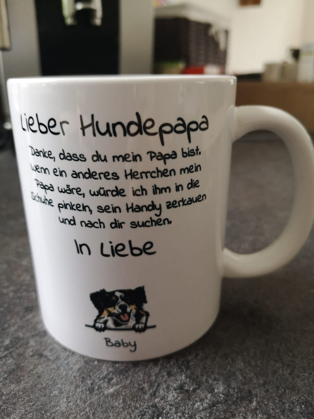 Customer photo review of Lieber Hundepapa - Individuelle Tasse