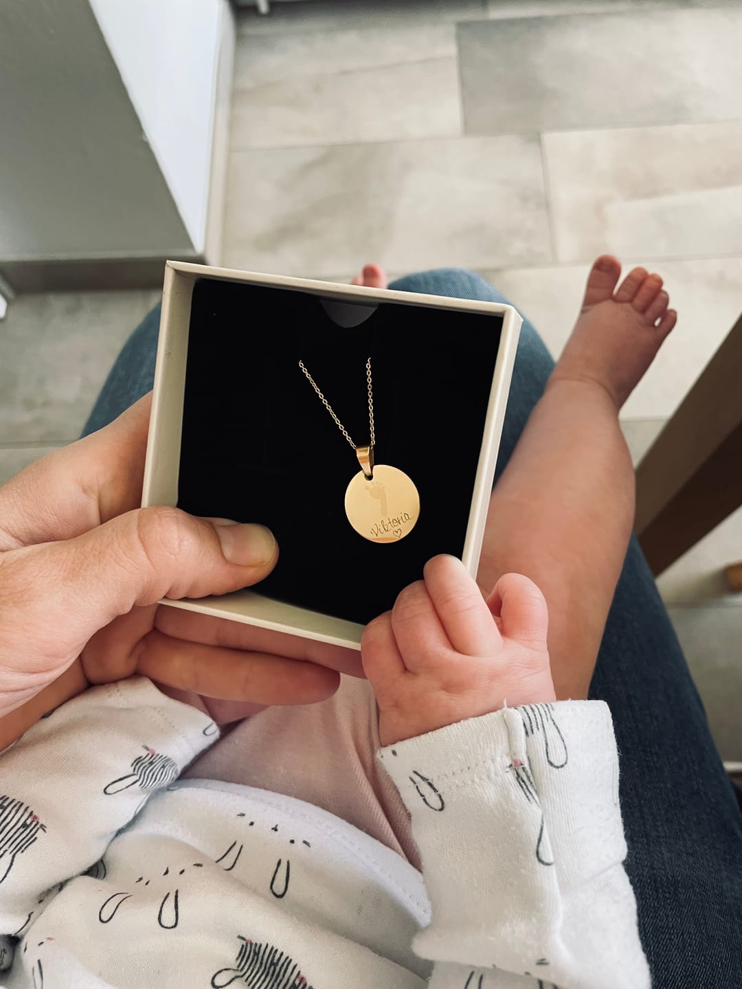 Customer photo review of Halskette “First Steps” klein mit Abdruck