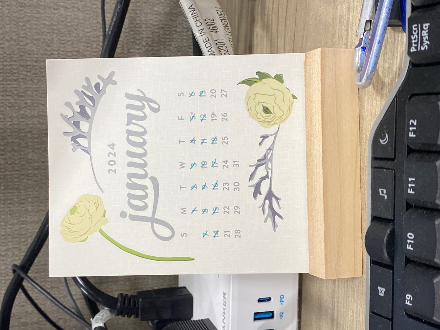 Customer photo review of 2024 Desk Calendar