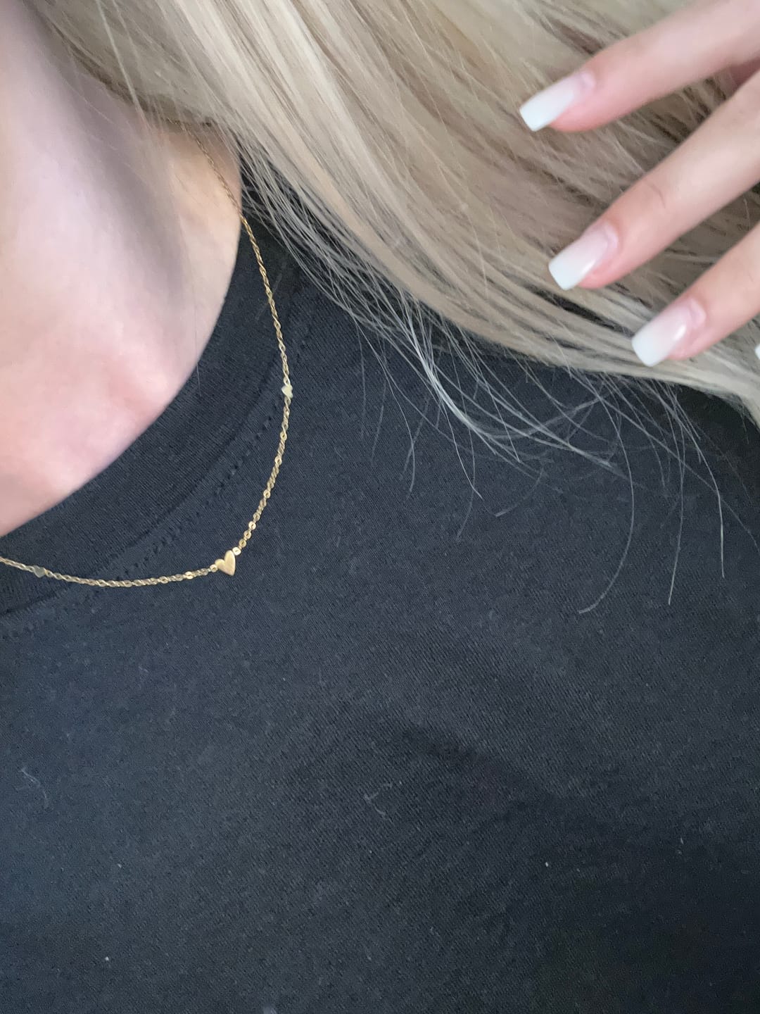 Customer photo review of Cute Heart Halskette | 18K vergoldet