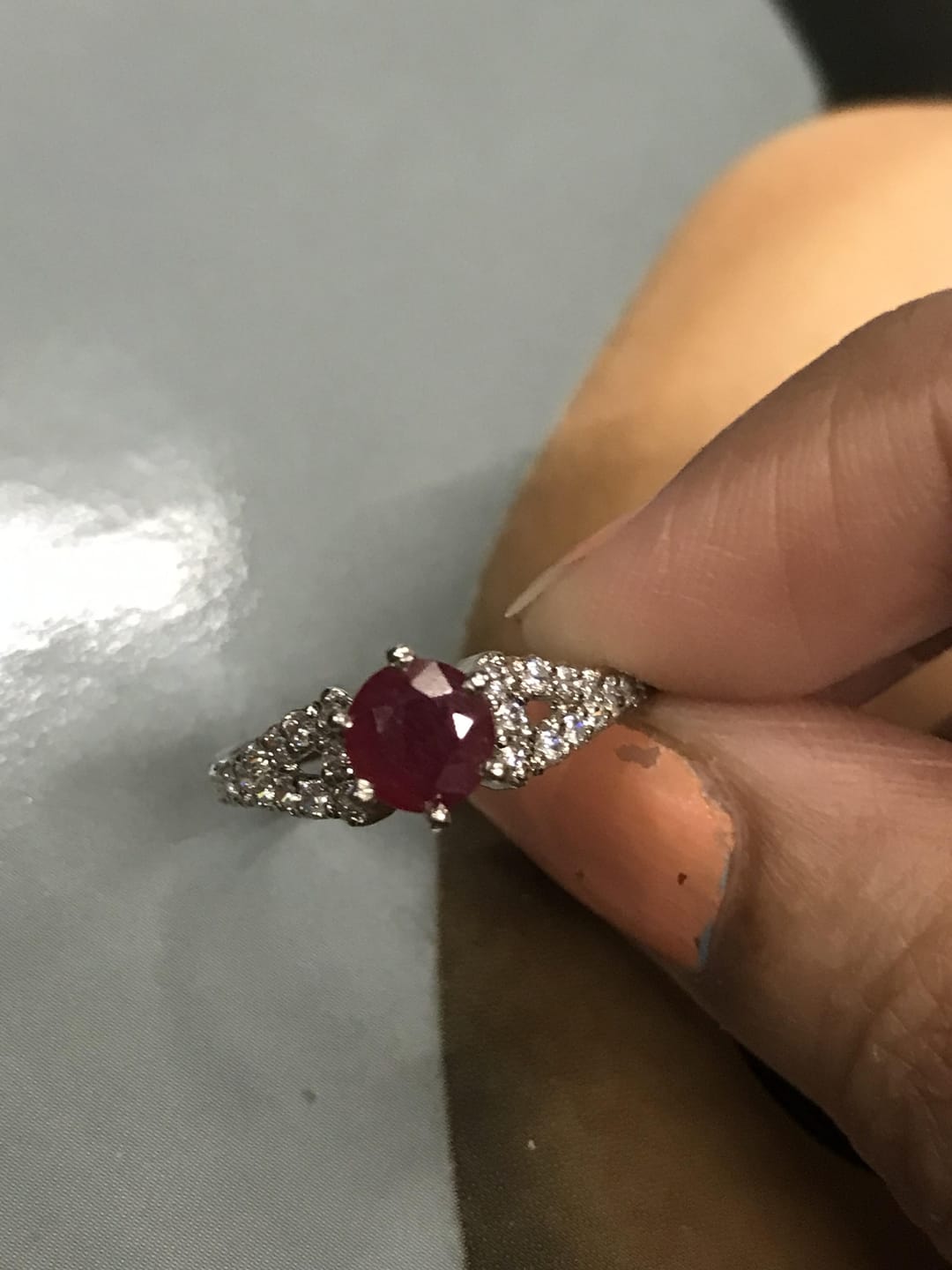 Customer photo review of SCARLET SENSATION RING