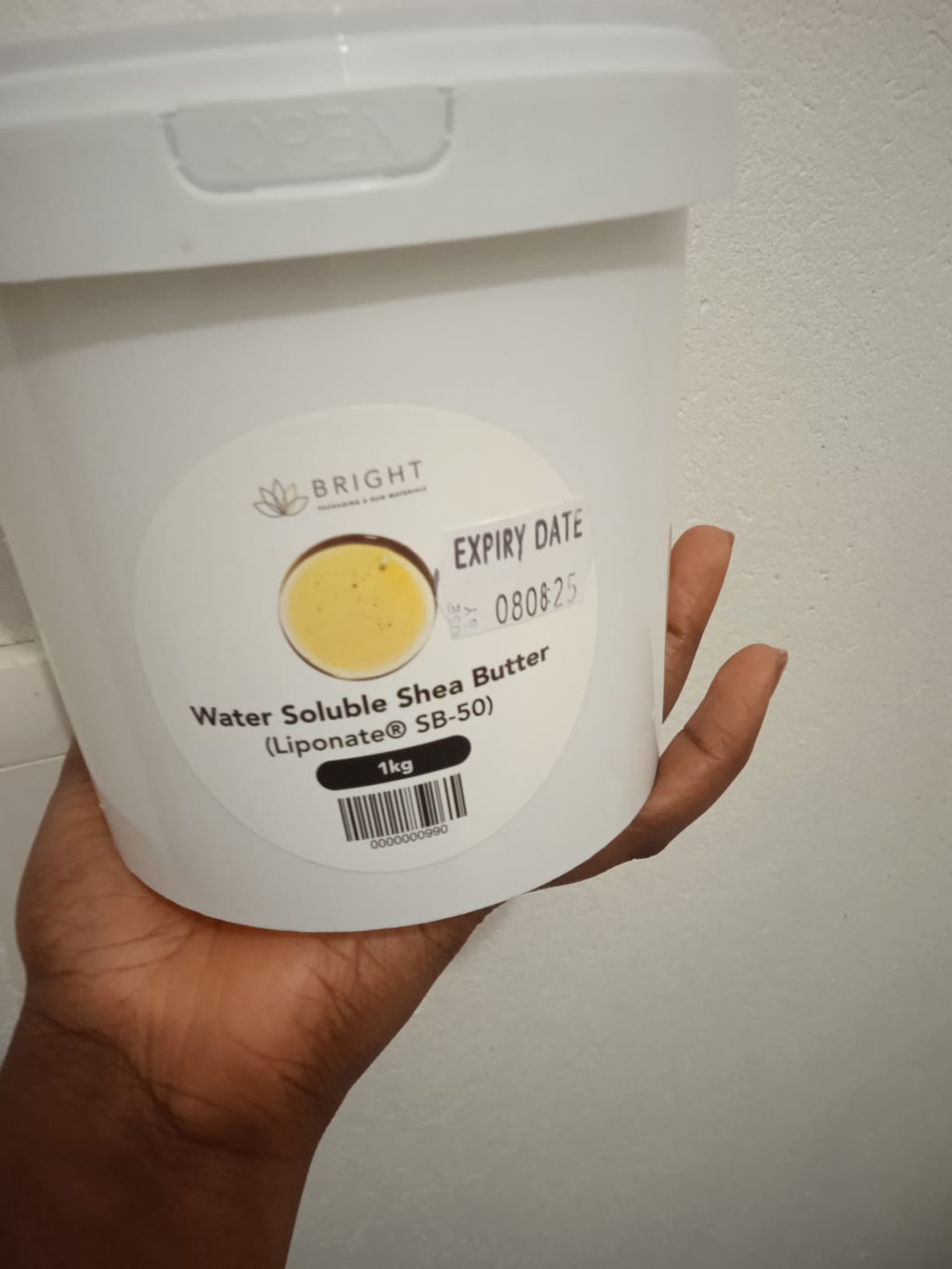 Customer photo review of Water Soluble Shea Butter (Liponate SB50) - 1KG