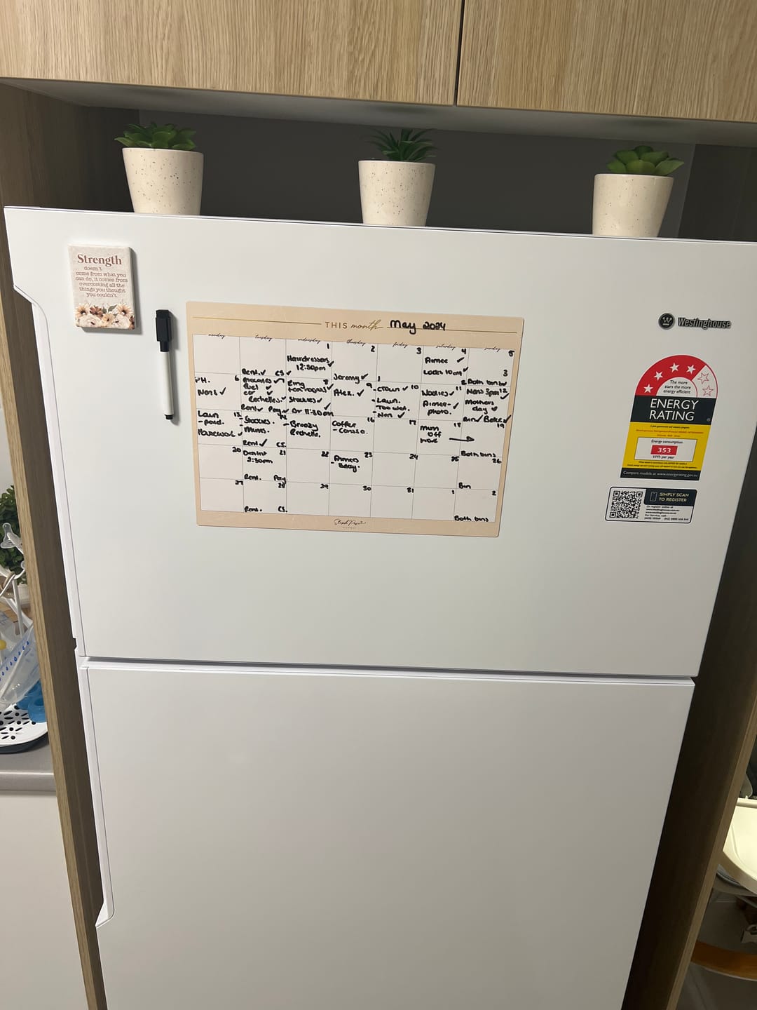 Customer photo review of Beige Monthly Planner Magnet