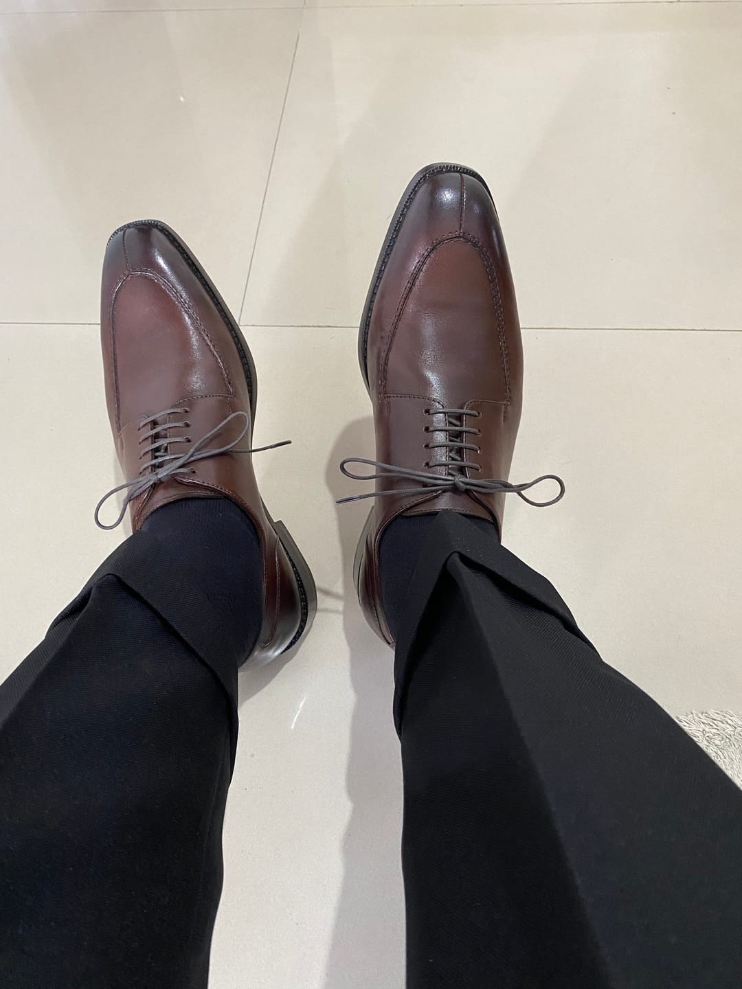 Customer photo review of Split-Toe Derby - Brown