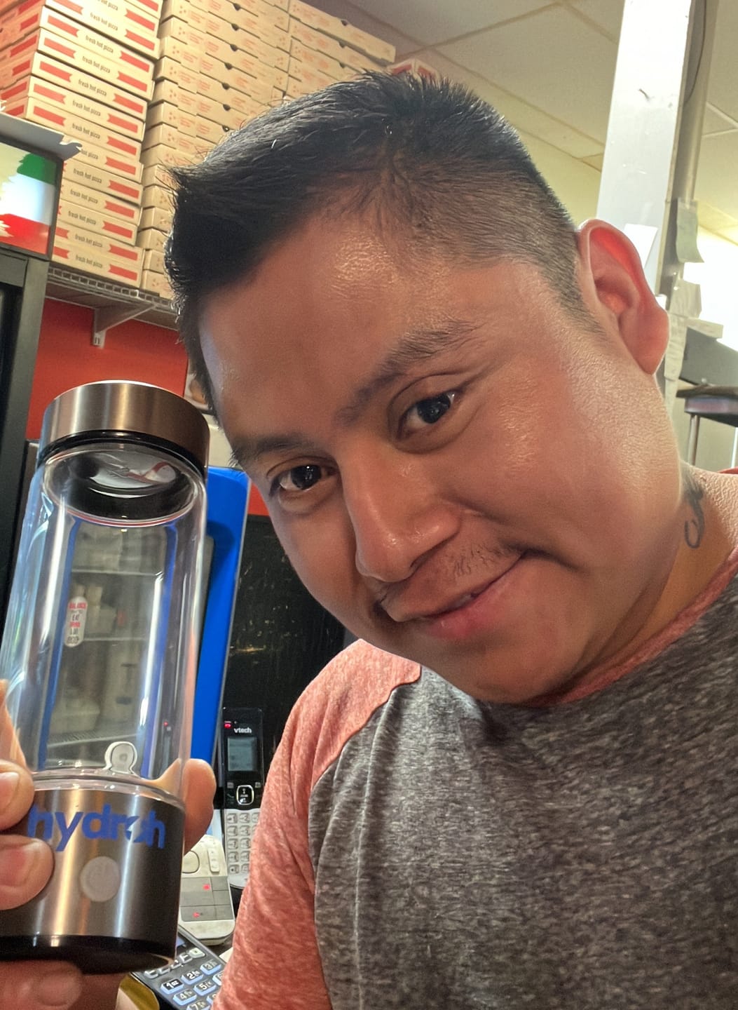Customer photo review of Hydrogen Water Bottle