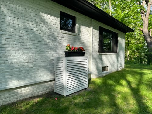 Customer photo review of Mini-Split AC Cover - White