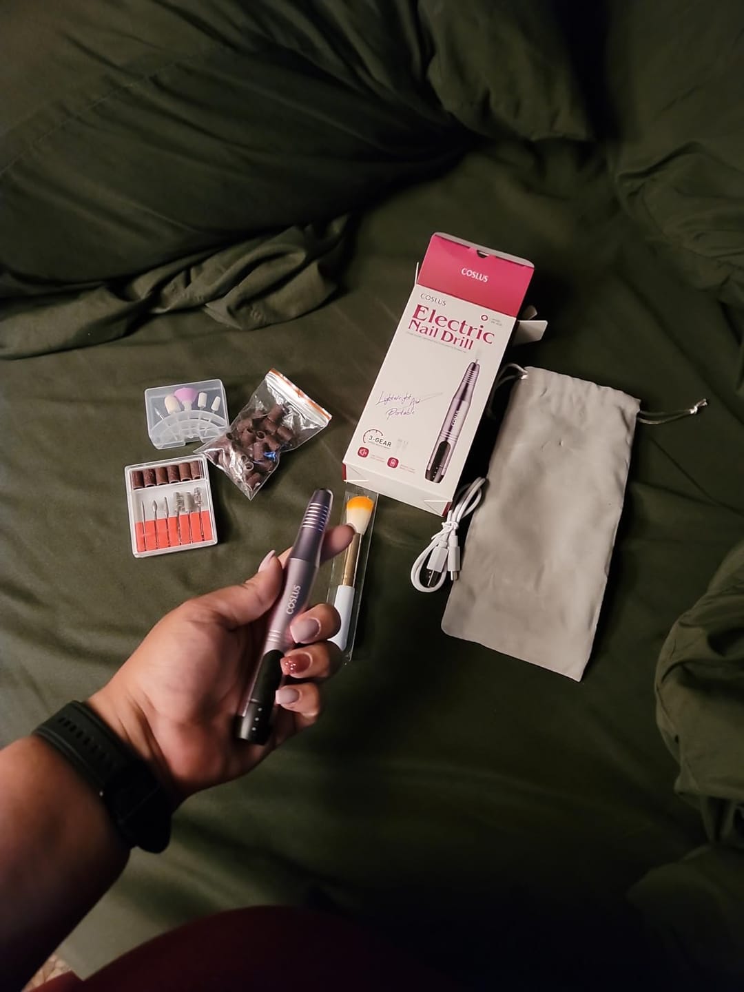 Customer photo review of COSLUS C20(BK-A08) Cordless Nail Drill