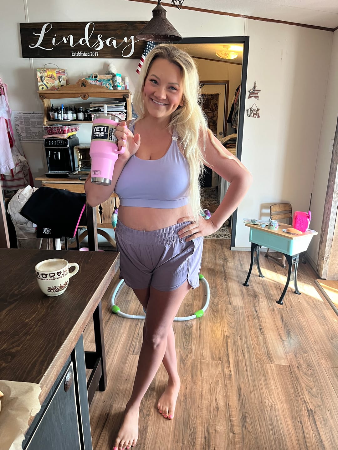 Customer photo review of Ultra Comfort Active Nursing Bra (Lavender)