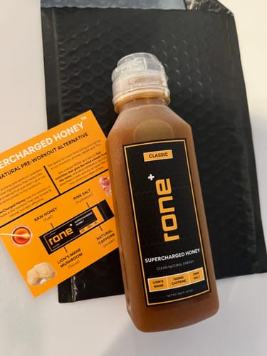 Customer photo review of SuperCharged Honey Bottle - Natural Pre-Workout (30 Servings)