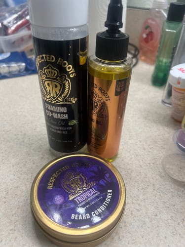 Customer photo review of Respected Roots Beard Care Kit