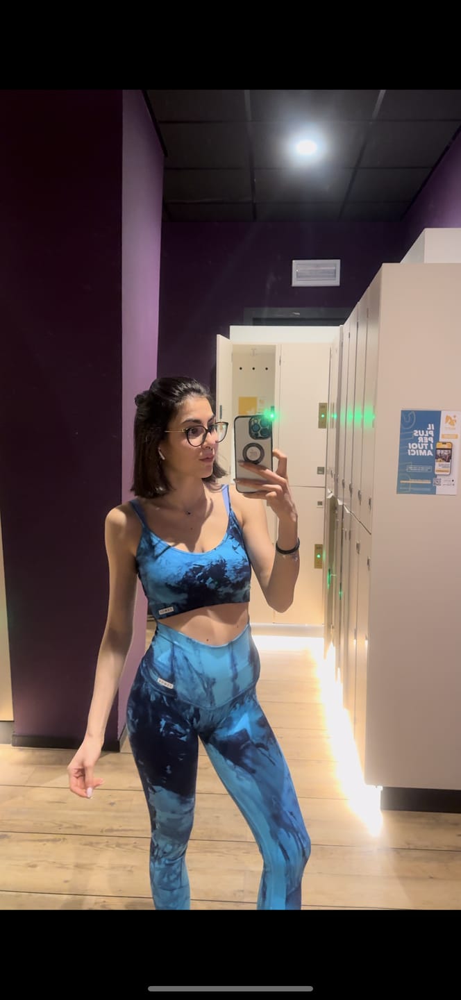 Customer photo review of Leggings Elements Acqua Turchese Blu