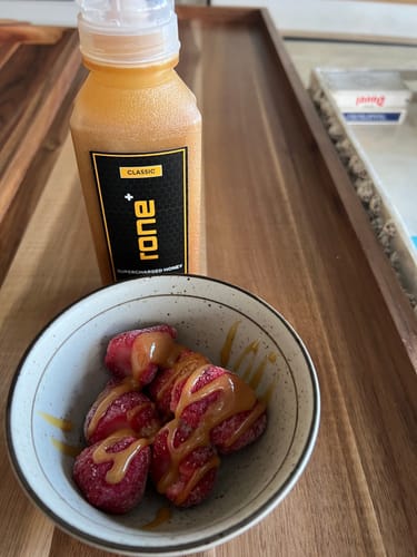 Customer photo review of SuperCharged Honey Bottle - Natural Pre-Workout (30 Servings)