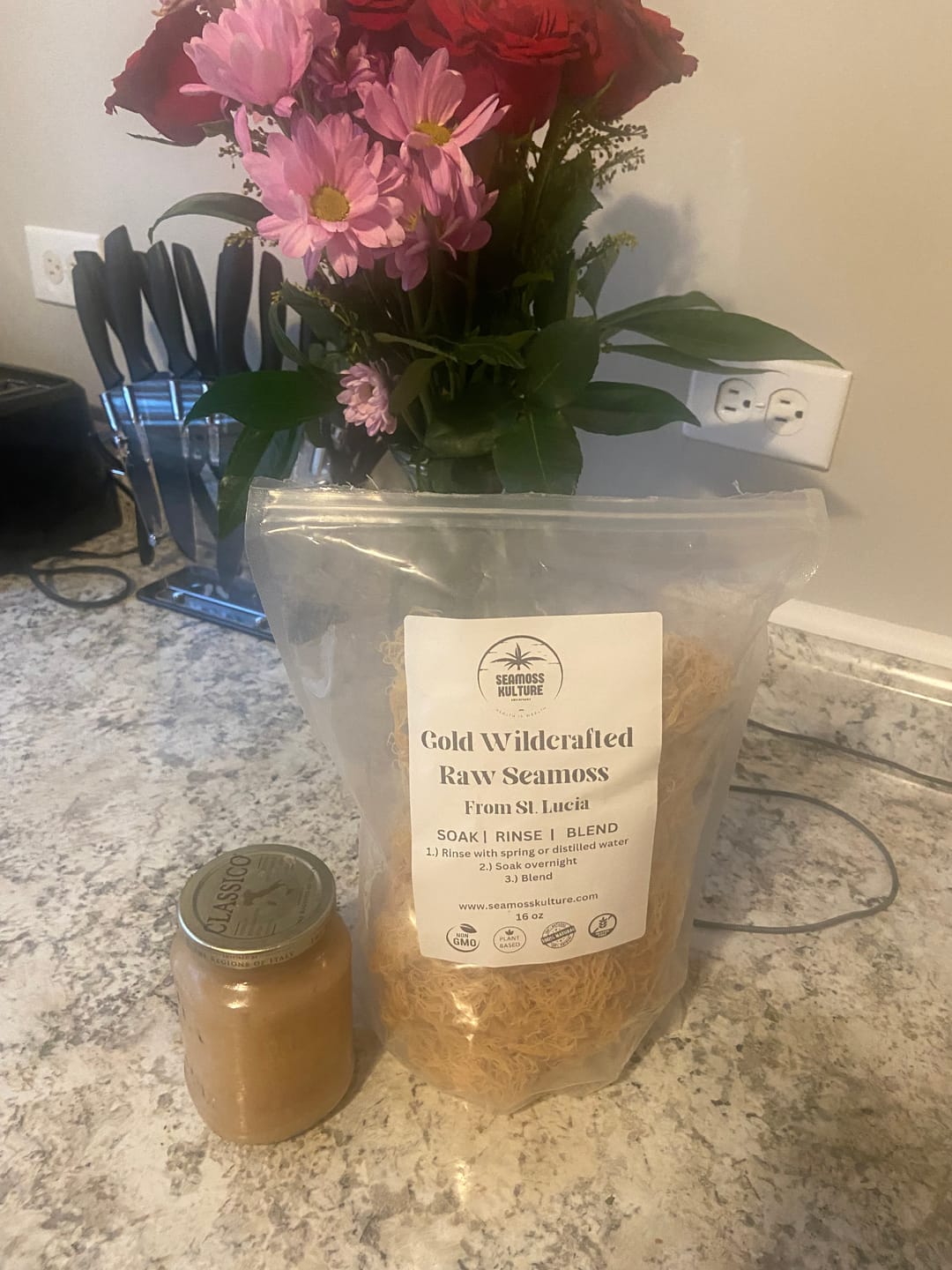 Customer photo review of St. Lucia Wildcrafted Gold Raw Sea Moss